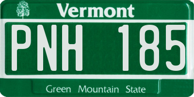 VT license plate PNH185