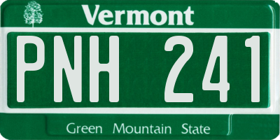 VT license plate PNH241