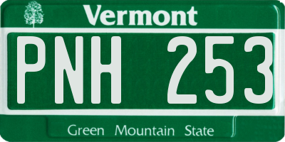 VT license plate PNH253