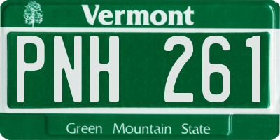 VT license plate PNH261