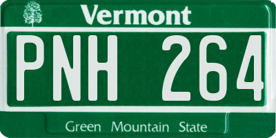 VT license plate PNH264