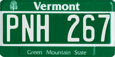 VT license plate PNH267