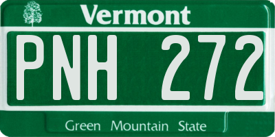 VT license plate PNH272