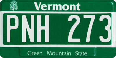 VT license plate PNH273