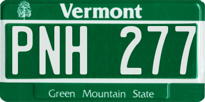 VT license plate PNH277