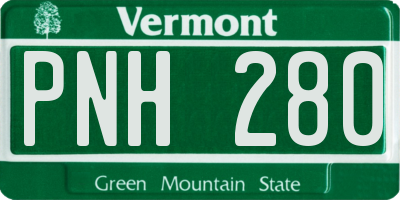VT license plate PNH280