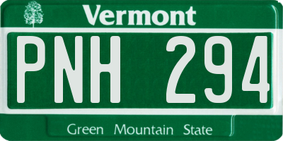 VT license plate PNH294