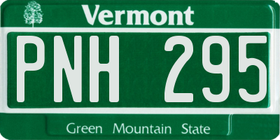 VT license plate PNH295