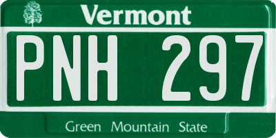 VT license plate PNH297