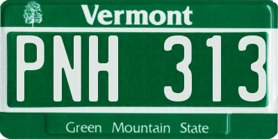 VT license plate PNH313