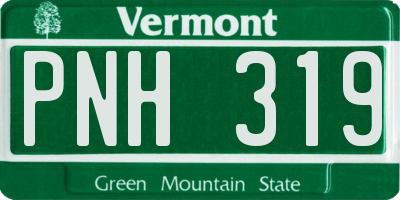 VT license plate PNH319