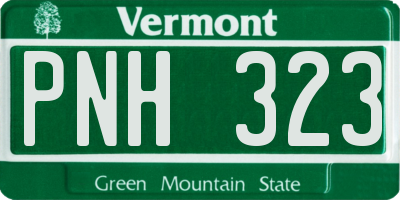 VT license plate PNH323