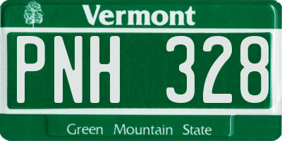 VT license plate PNH328