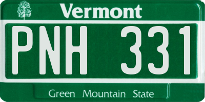 VT license plate PNH331
