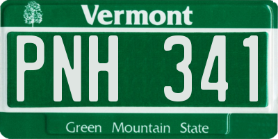 VT license plate PNH341