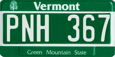 VT license plate PNH367