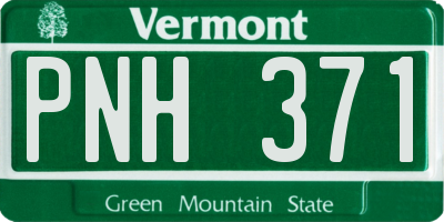 VT license plate PNH371