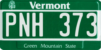 VT license plate PNH373
