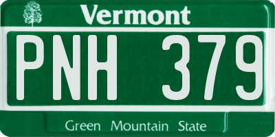 VT license plate PNH379