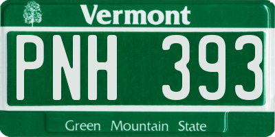 VT license plate PNH393