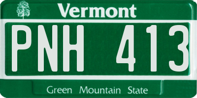 VT license plate PNH413