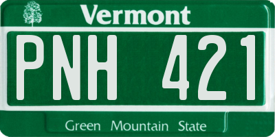 VT license plate PNH421
