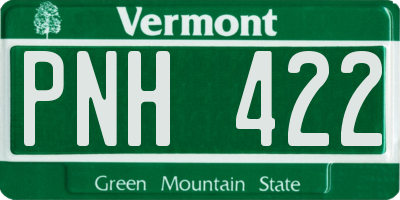 VT license plate PNH422