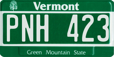 VT license plate PNH423