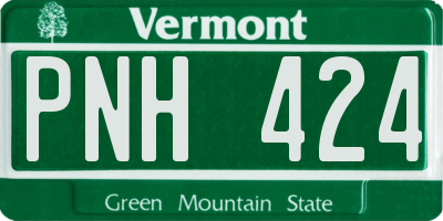 VT license plate PNH424