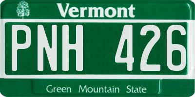 VT license plate PNH426
