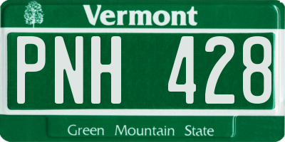 VT license plate PNH428