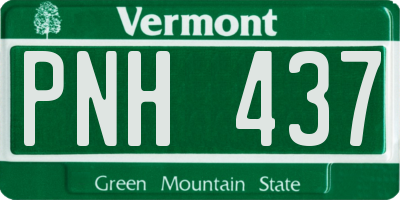 VT license plate PNH437
