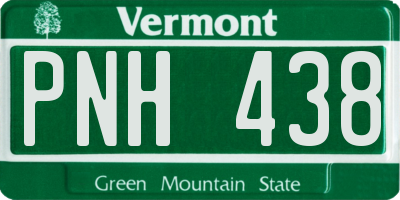 VT license plate PNH438