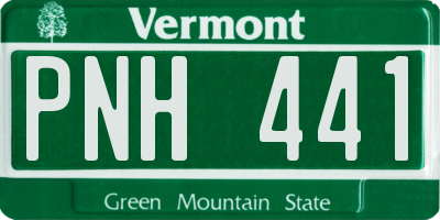 VT license plate PNH441