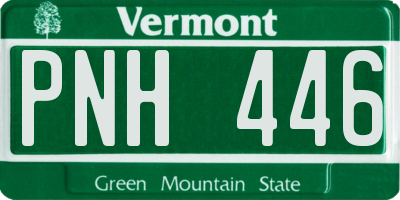 VT license plate PNH446