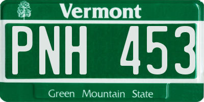 VT license plate PNH453