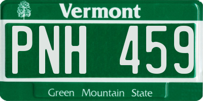 VT license plate PNH459