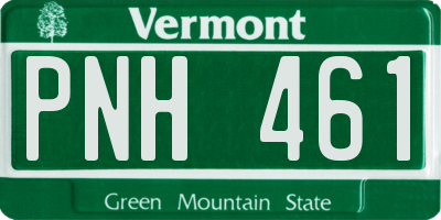 VT license plate PNH461