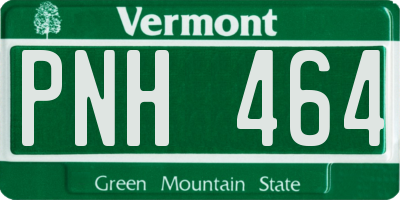 VT license plate PNH464