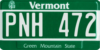 VT license plate PNH472
