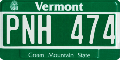 VT license plate PNH474