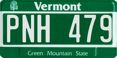 VT license plate PNH479