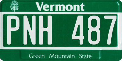 VT license plate PNH487