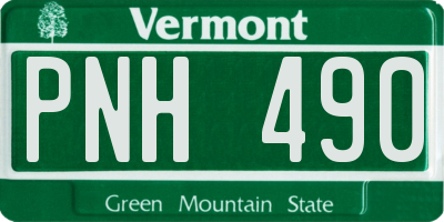 VT license plate PNH490