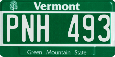 VT license plate PNH493