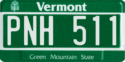 VT license plate PNH511