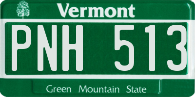 VT license plate PNH513