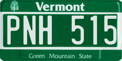 VT license plate PNH515