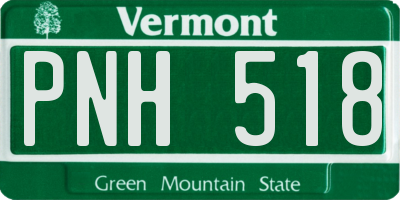 VT license plate PNH518