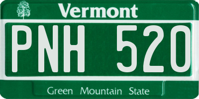 VT license plate PNH520